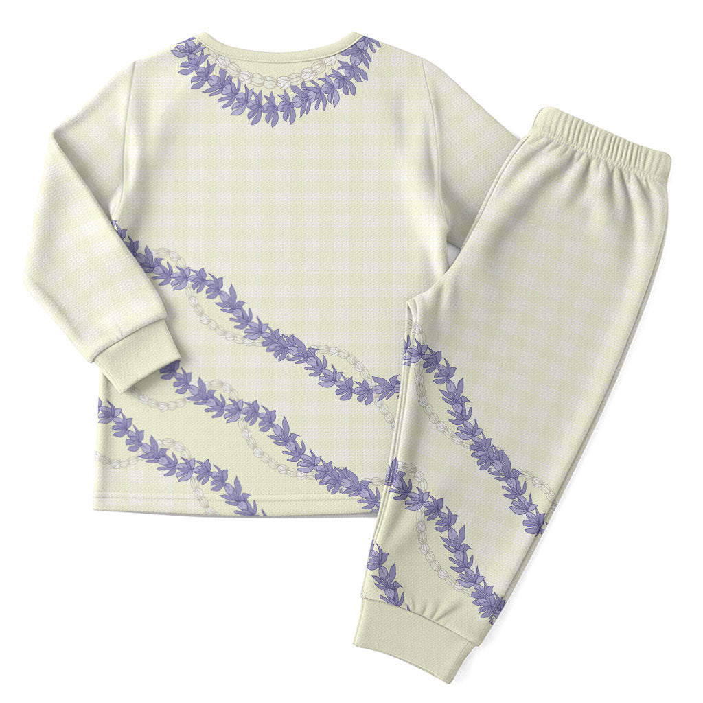 Hawaii Honohono Palaka Motifs Christmas Pajama Set Hawaiian Orchid Lei LT14 - Polynesian Pride