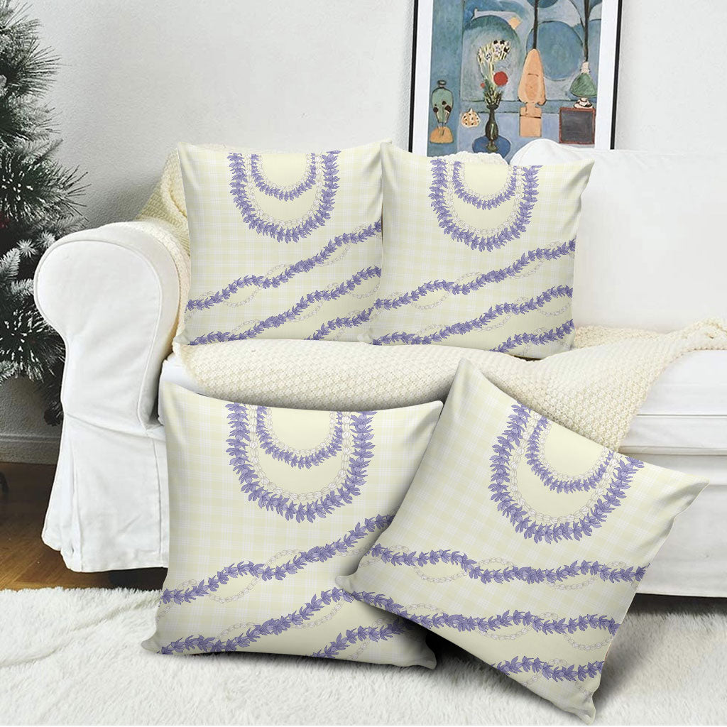 Hawaii Honohono Palaka Motifs Pillow Cover Hawaiian Orchid Lei LT14 - Polynesian Pride