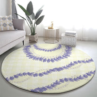 Hawaii Honohono Palaka Motifs Round Carpet Hawaiian Orchid Lei LT14 - Polynesian Pride