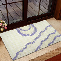 Hawaii Honohono Palaka Motifs Rubber Doormat Hawaiian Orchid Lei LT14 - Polynesian Pride