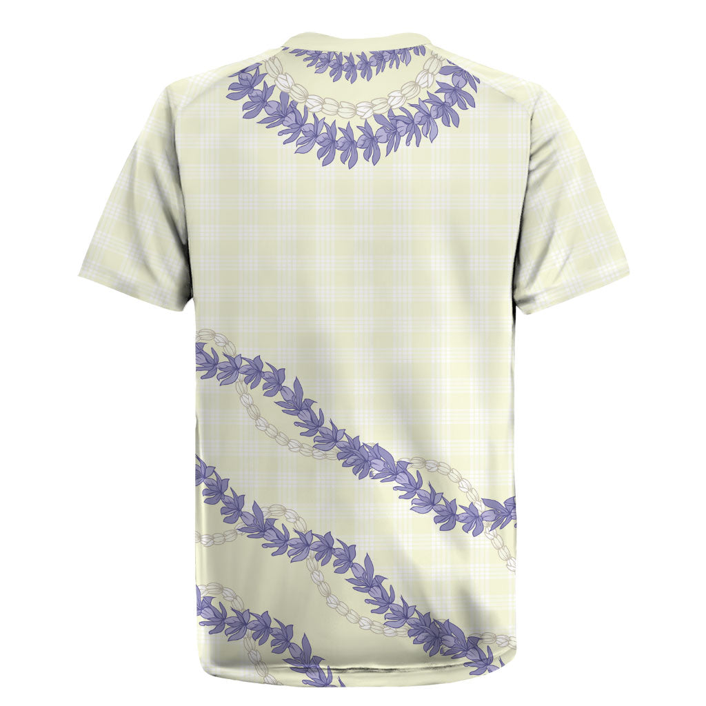 Hawaii Honohono Palaka Motifs Rugby Jersey Hawaiian Orchid Lei LT14 - Polynesian Pride