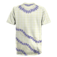 Hawaii Honohono Palaka Motifs Rugby Jersey Hawaiian Orchid Lei LT14 - Polynesian Pride