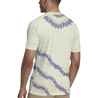 Hawaii Honohono Palaka Motifs Rugby Jersey Hawaiian Orchid Lei LT14 - Polynesian Pride