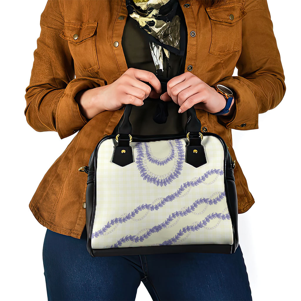Hawaii Honohono Palaka Motifs Shoulder Handbag Hawaiian Orchid Lei LT14 - Polynesian Pride