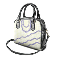 Hawaii Honohono Palaka Motifs Shoulder Handbag Hawaiian Orchid Lei LT14 - Polynesian Pride