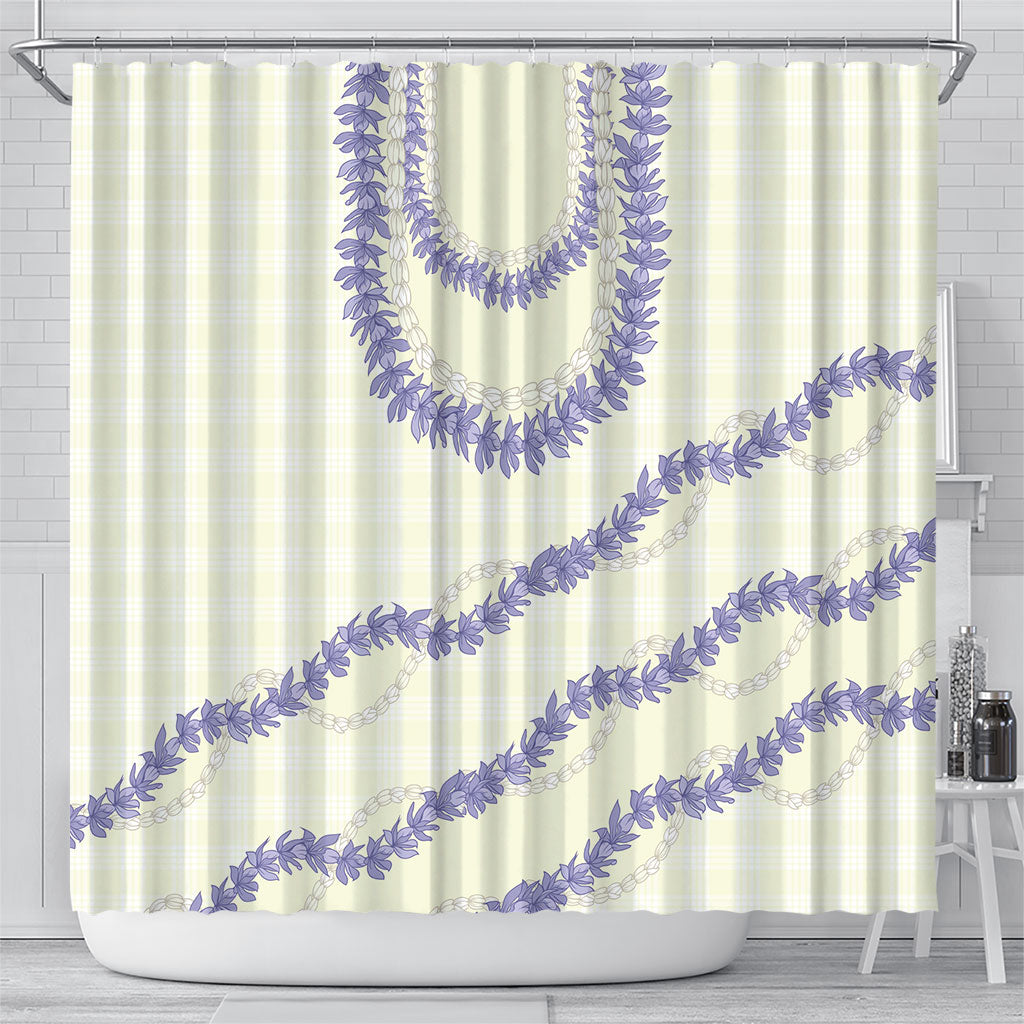 Hawaii Honohono Palaka Motifs Shower Curtain Hawaiian Orchid Lei LT14 - Polynesian Pride
