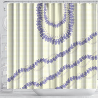 Hawaii Honohono Palaka Motifs Shower Curtain Hawaiian Orchid Lei LT14 - Polynesian Pride