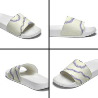 Hawaii Honohono Palaka Motifs Slide Sandals Hawaiian Orchid Lei LT14 - Polynesian Pride