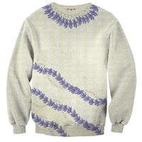 Hawaii Honohono Palaka Motifs Sweatshirt Hawaiian Orchid Lei LT14 - Polynesian Pride