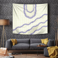 Hawaii Honohono Palaka Motifs Tapestry Hawaiian Orchid Lei LT14 Cream - Polynesian Pride