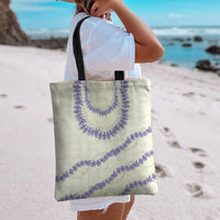 Hawaii Honohono Palaka Motifs Tote Bag Hawaiian Orchid Lei