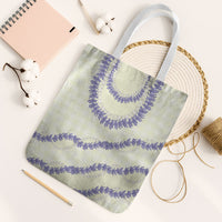 Hawaii Honohono Palaka Motifs Tote Bag Hawaiian Orchid Lei