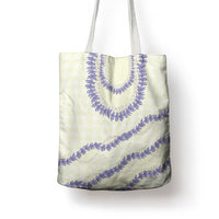Hawaii Honohono Palaka Motifs Tote Bag Hawaiian Orchid Lei