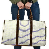 Hawaii Honohono Palaka Motifs Travel Bag Hawaiian Orchid Lei LT14 Cream - Polynesian Pride
