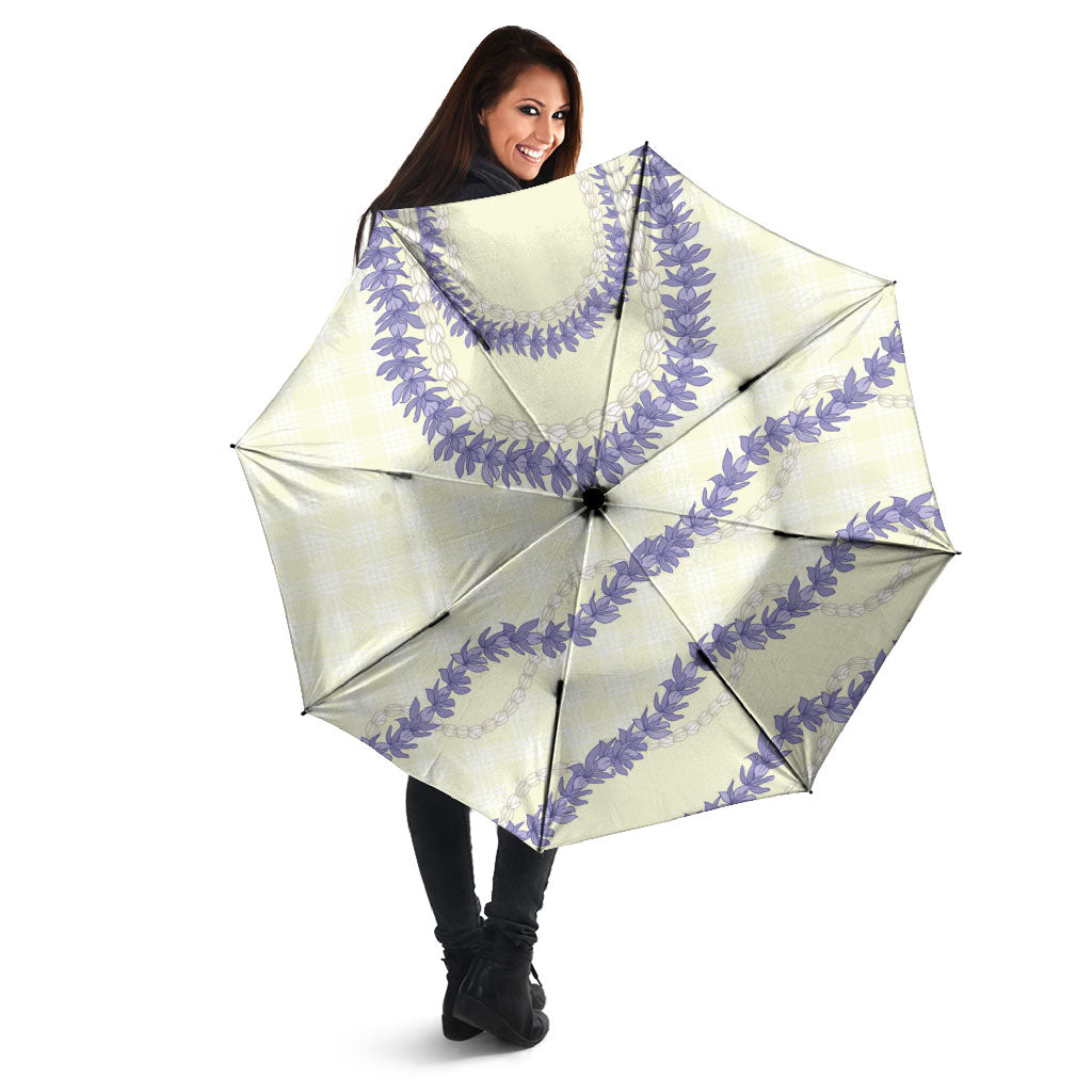 Hawaii Honohono Palaka Motifs Umbrella Hawaiian Orchid Lei LT14 - Polynesian Pride