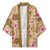 Beige Hawaii Hibiscus With Tropical Flowers Motifs Kimono - Polynesian Pride
