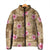 Beige Hawaii Hibiscus With Tropical Flowers Motifs Padded Jacket - Polynesian Pride