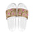 Beige Hawaii Hibiscus With Tropical Flowers Motifs Slide Sandals - Polynesian Pride