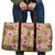 Beige Hawaii Hibiscus With Tropical Flowers Motifs Travel Bag - Polynesian Pride