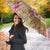 Beige Hawaii Hibiscus With Tropical Flowers Motifs Umbrella - Polynesian Pride