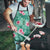 Cyan Hawaii Hibiscus With Tropical Flowers Motifs Apron - Polynesian Pride