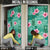Cyan Hawaii Hibiscus With Tropical Flowers Motifs Door Cover - Polynesian Pride
