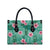 Cyan Hawaii Hibiscus With Tropical Flowers Motifs Leather Bag - Polynesian Pride