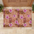 Orange Hawaii Hibiscus With Tropical Flowers Motifs Rubber Doormat - Polynesian Pride