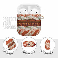 Aloha Hawaii Mikioi Lei AirPods Case Beige Tropical Flower Pattern - Polynesian Pride