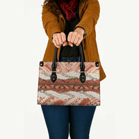 Aloha Hawaii Mikioi Lei Leather Bag Beige Tropical Flower Pattern - Polynesian Pride