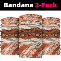 Aloha Hawaii Mikioi Lei Neck Gaiter Beige Tropical Flower Pattern - Polynesian Pride