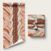 Aloha Hawaii Mikioi Lei Wrapping Paper Beige Tropical Flower Pattern LT14 58" × 23" Beige - Polynesian Pride