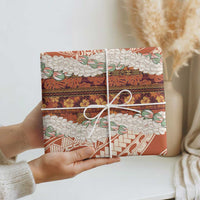 Aloha Hawaii Mikioi Lei Wrapping Paper Beige Tropical Flower Pattern LT14 - Polynesian Pride