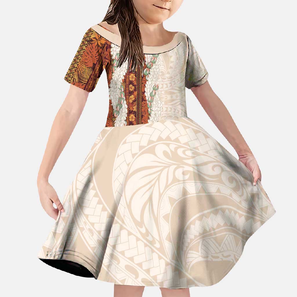 Aloha Hawaii Mikioi Lei Family Matching Tank Maxi Dress and Hawaiian Shirt Cattail Red Tropical Flower Pattern - Polynesian Pride