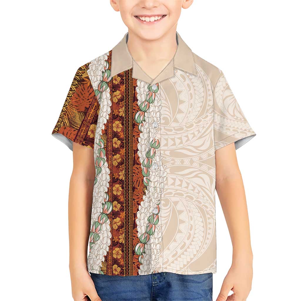 Aloha Hawaii Mikioi Lei Hawaiian Shirt Cattail Red Tropical Flower Pattern - Polynesian Pride