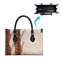 Aloha Hawaii Mikioi Lei Leather Bag Cattail Red Tropical Flower Pattern - Polynesian Pride