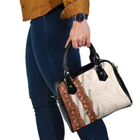 Aloha Hawaii Mikioi Lei Shoulder Handbag Cattail Red Tropical Flower Pattern - Polynesian Pride