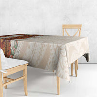 Aloha Hawaii Mikioi Lei Tablecloth Cattail Red Tropical Flower Pattern - Polynesian Pride