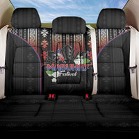 Mabuhay Philippines Festival Back Car Seat Cover Filipino Map Sampaguita Igorot Pattern LT14 One Size Black - Polynesian Pride