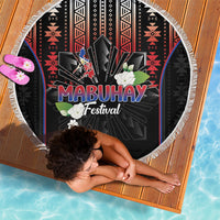 Mabuhay Philippines Festival Beach Blanket Filipino Map Sampaguita Igorot Pattern LT14 - Polynesian Pride