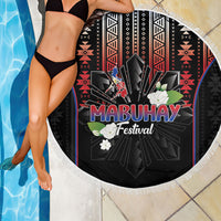 Mabuhay Philippines Festival Beach Blanket Filipino Map Sampaguita Igorot Pattern LT14 - Polynesian Pride