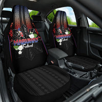 Mabuhay Philippines Festival Car Seat Cover Filipino Map Sampaguita Igorot Pattern LT14 One Size Black - Polynesian Pride