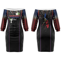 Mabuhay Philippines Festival Couples Matching Off The Shoulder Long Sleeve Dress and Hawaiian Shirt Filipino Map Sampaguita Igorot Pattern LT14 - Polynesian Pride