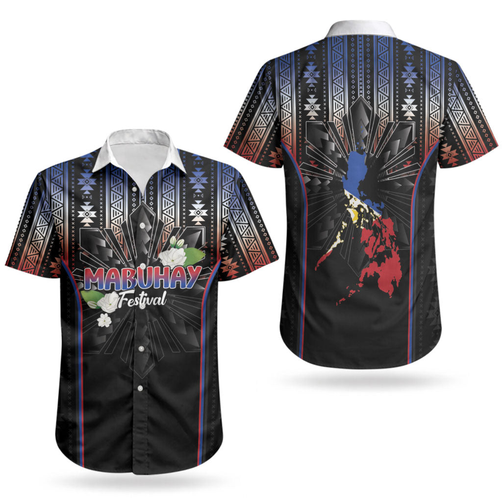 Mabuhay Philippines Festival Couples Matching Summer Maxi Dress and Hawaiian Shirt Filipino Map Sampaguita Igorot Pattern LT14 - Polynesian Pride