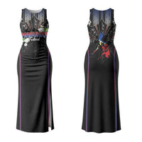 Mabuhay Philippines Festival Couples Matching Tank Maxi Dress and Long Sleeve Button Shirt Filipino Map Sampaguita Igorot Pattern LT14 - Polynesian Pride