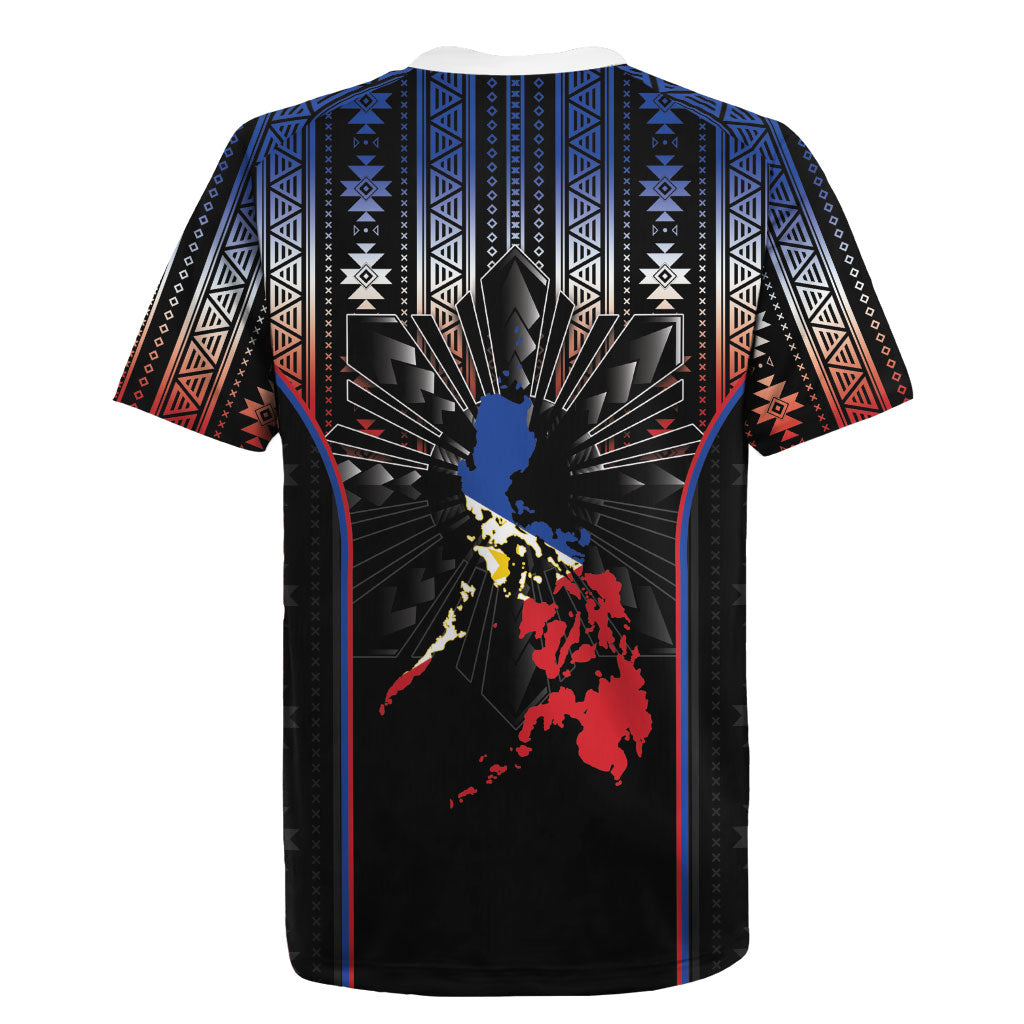 Mabuhay Philippines Festival Rugby Jersey Filipino Map Sampaguita Igorot Pattern LT14 - Polynesian Pride