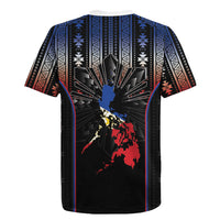Mabuhay Philippines Festival Rugby Jersey Filipino Map Sampaguita Igorot Pattern LT14 - Polynesian Pride