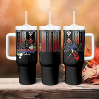 Mabuhay Philippines Festival Tumbler With Handle Filipino Map Sampaguita Igorot Pattern LT14 - Polynesian Pride