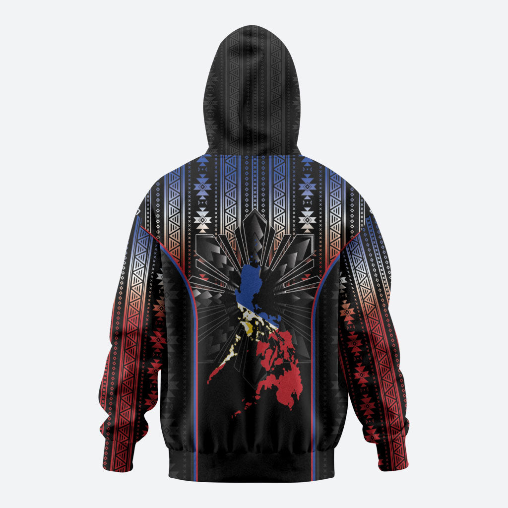 Mabuhay Philippines Festival Zip Hoodie Filipino Map Sampaguita Igorot Pattern LT14 - Polynesian Pride