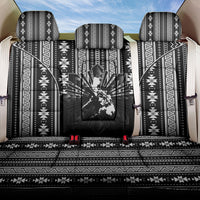 Mabuhay Philippines Festival Back Car Seat Cover Filipino Map Black White Igorot Pattern LT14 One Size Black - Polynesian Pride